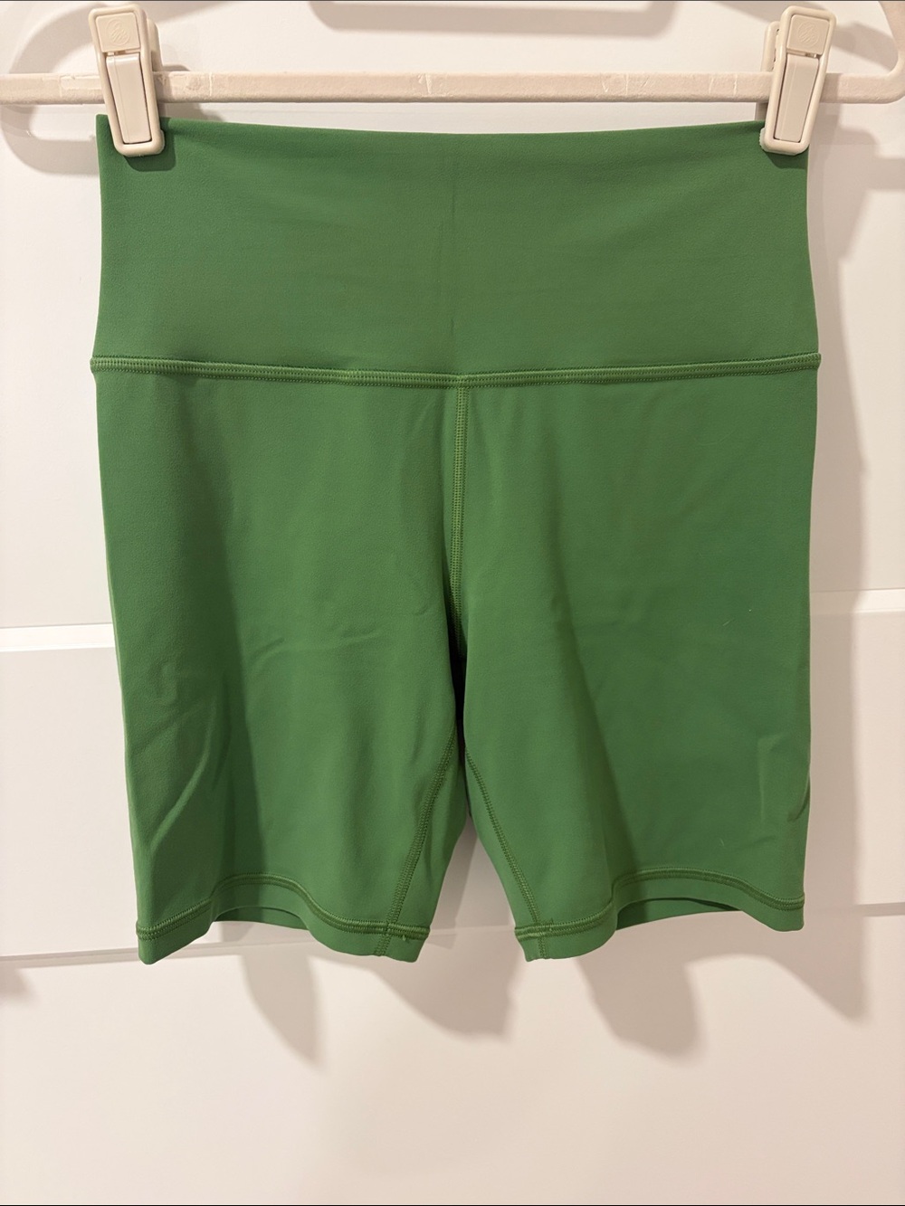 Athleta Olive Green High-Rise Bike Shorts